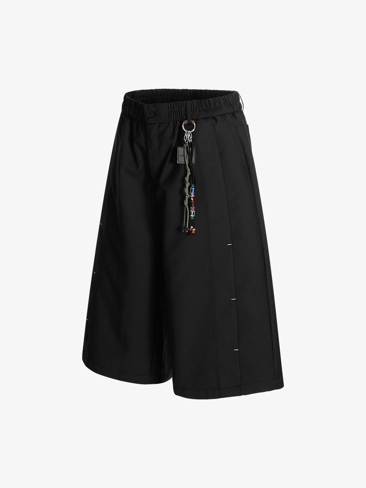 Casual Jorts with Deconstructed Drop-Effect Design