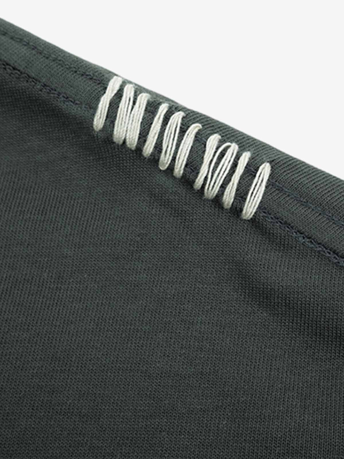 Simple Exposed Stitch T-Shirt