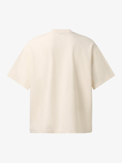 Playful Graphic Tee in Waffle Knit
