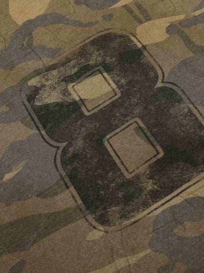 Camo Graphic Long Sleeve T-Shirt with Number 8 Design