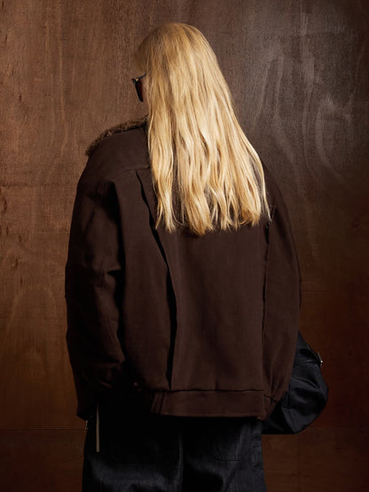 Oblique Zip Quilted Jacket