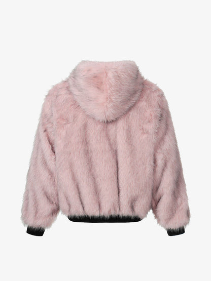 Reversible Hooded Jacket with Street Fur