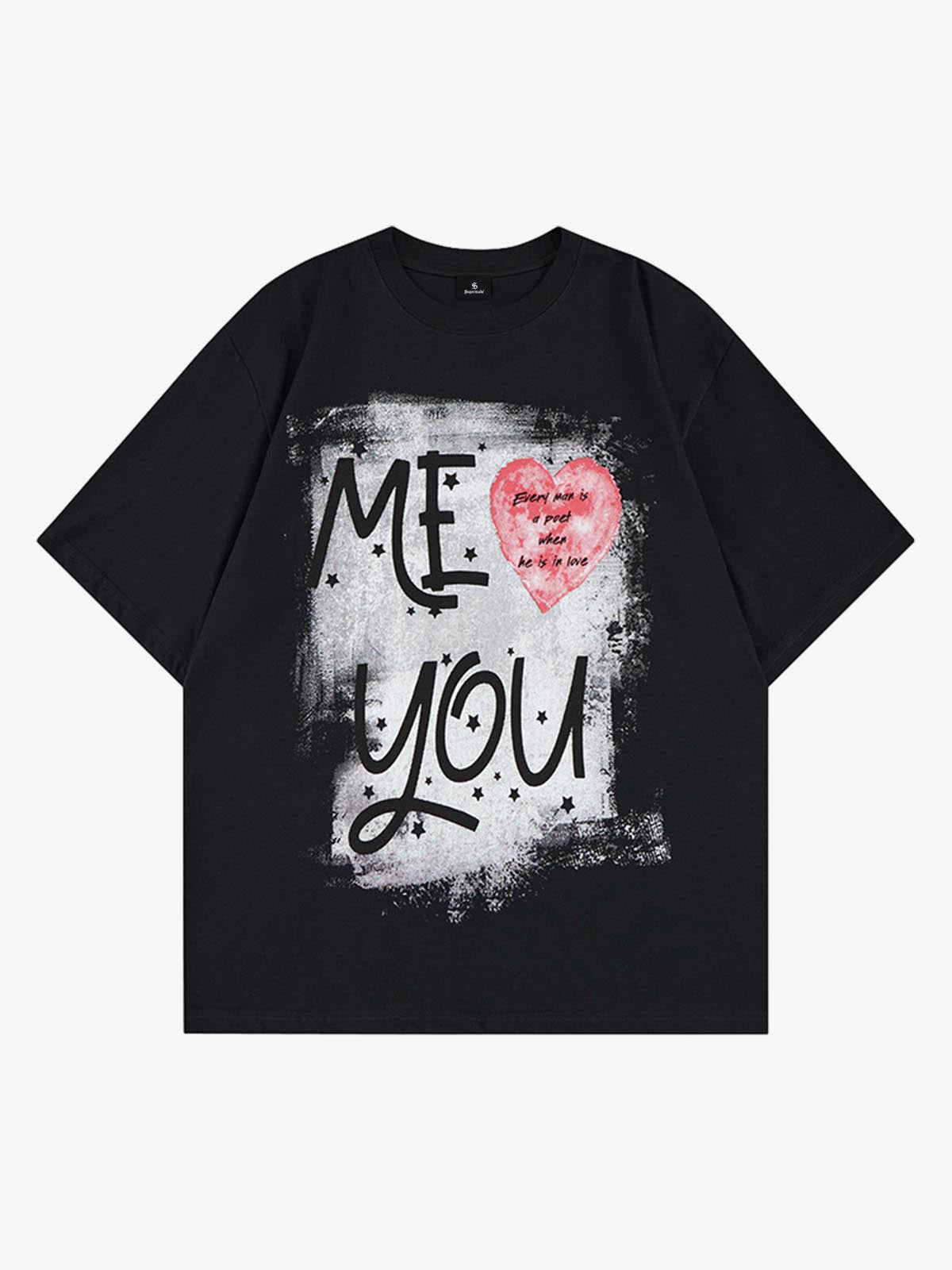 Vintage-Inspired 'ME YOU' Heart Graphic Tee