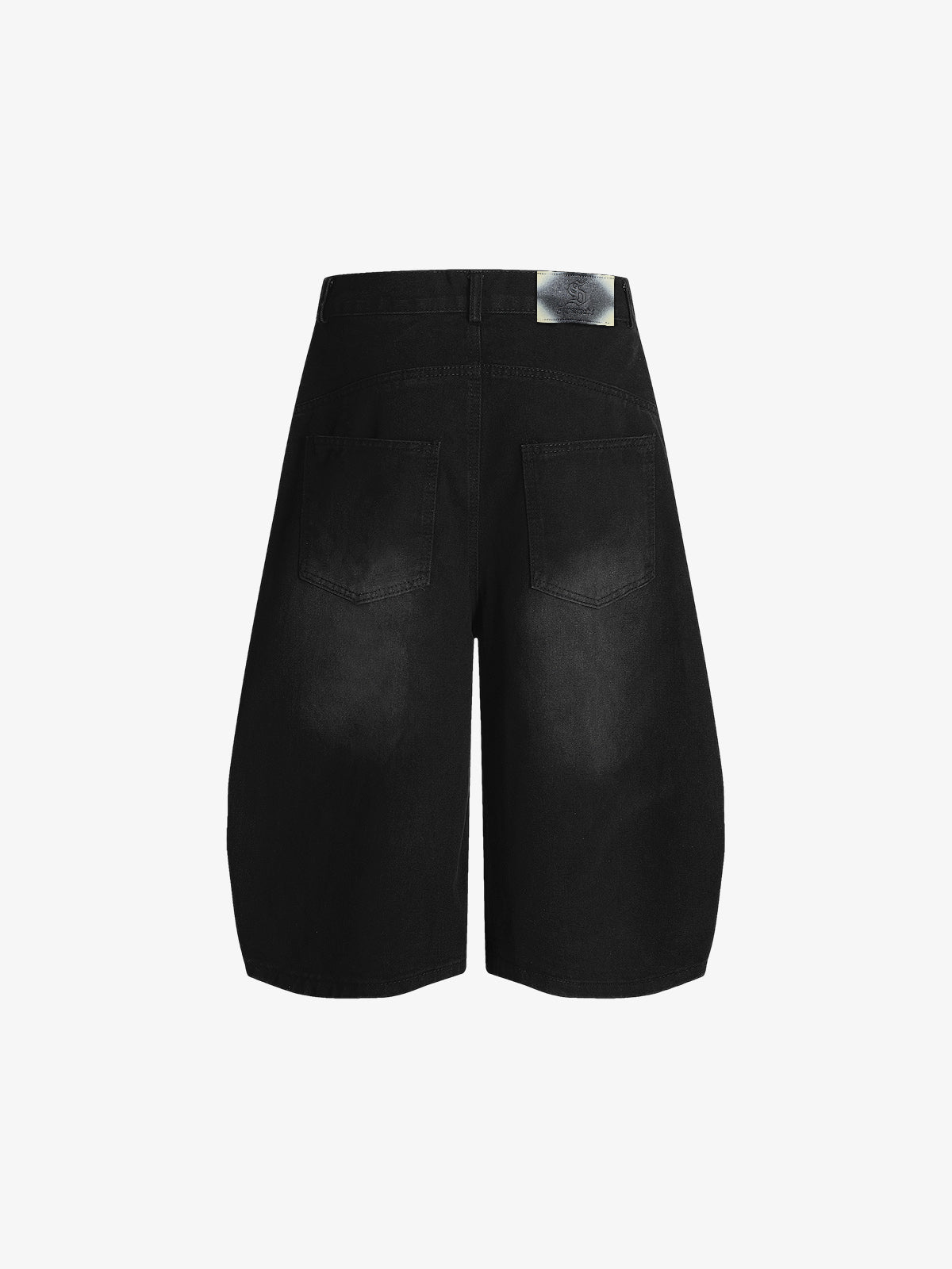 Faded Striped Wide-Leg Denim Jorts