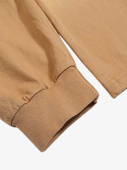 Distressed Gradient Long Sleeve T-Shirt with Letter Print