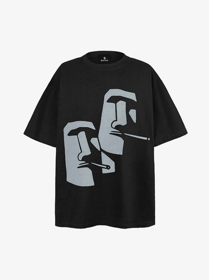 Artistic Moai Design T-Shirt