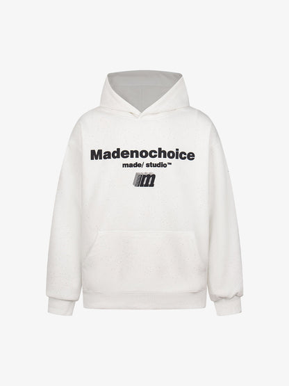 Simple Letter Print Sparking Loose Hoodie
