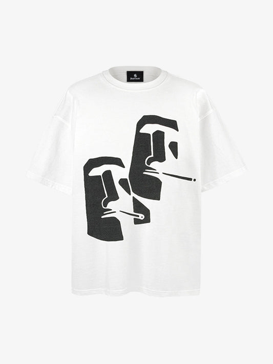 Artistic Moai Design T-Shirt
