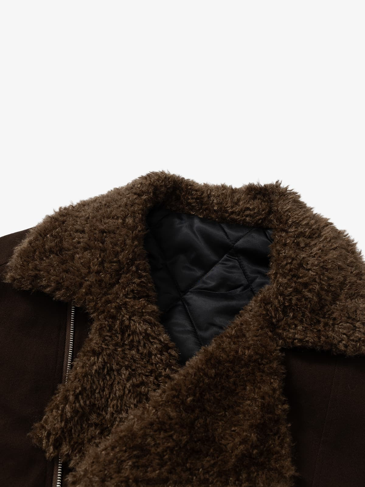 Oblique Zip Quilted Jacket