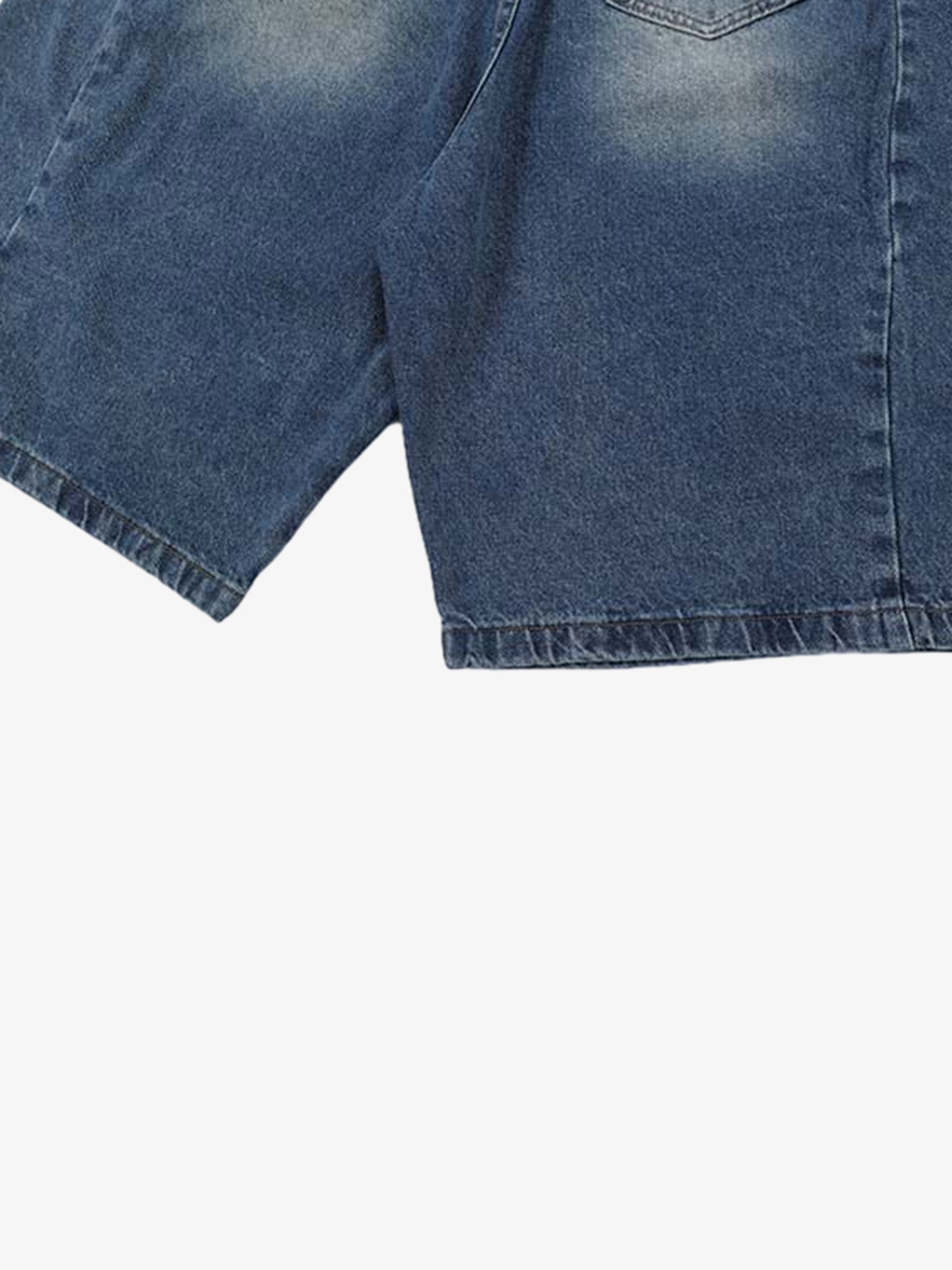 Distressed Wide Leg Denim Shorts