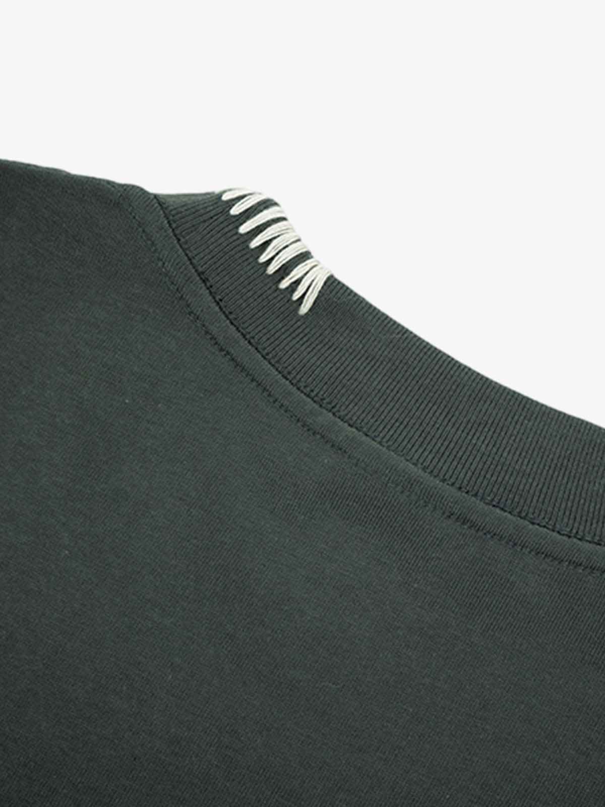 Simple Exposed Stitch T-Shirt