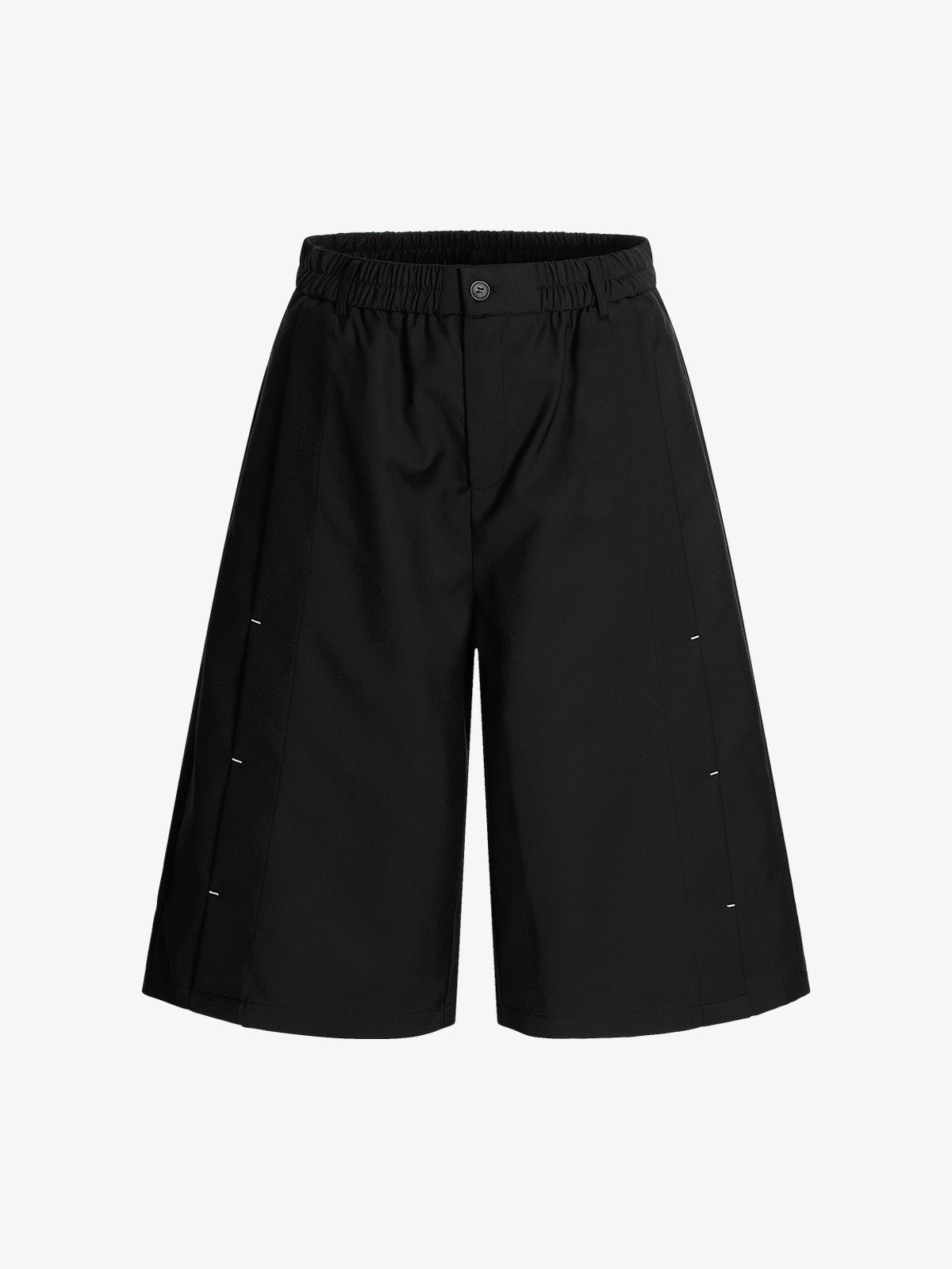 Casual Jorts with Deconstructed Drop-Effect Design