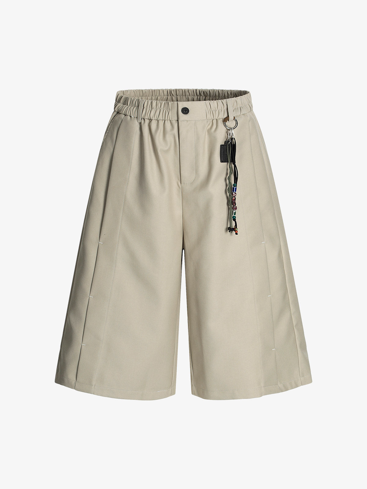 Casual Jorts with Deconstructed Drop-Effect Design