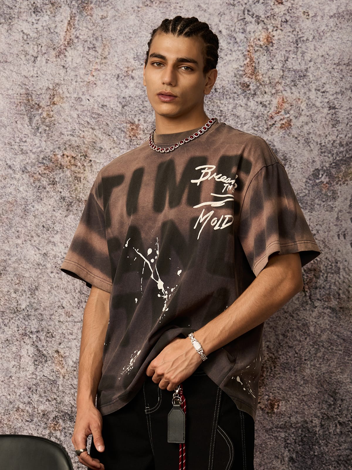 Ink Splash Letter Graphic Tee