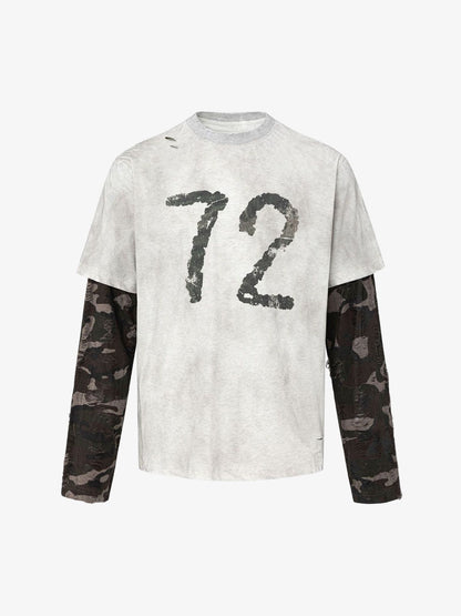 Camouflage Print Long Sleeve Two-Piece