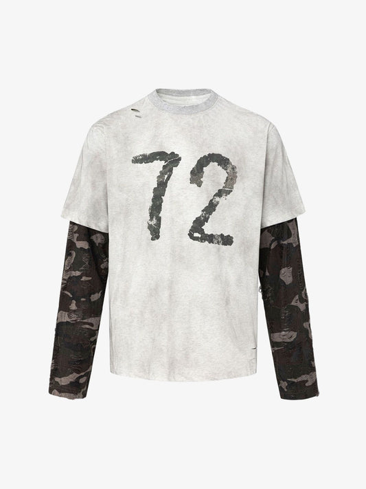 Camouflage Print Long Sleeve Two-Piece