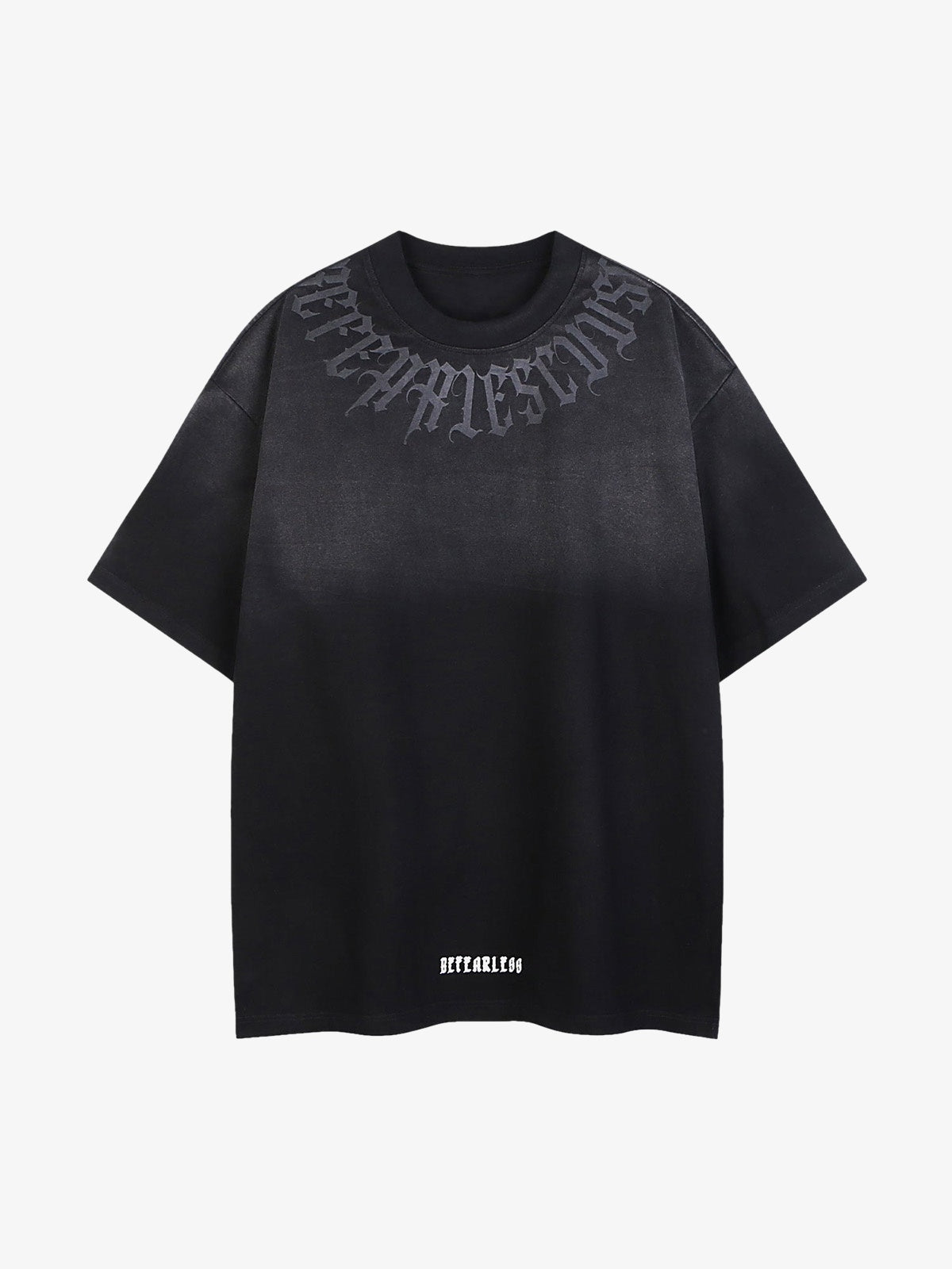 Vintage Gradient Letter Graphic Oversized T-Shirt