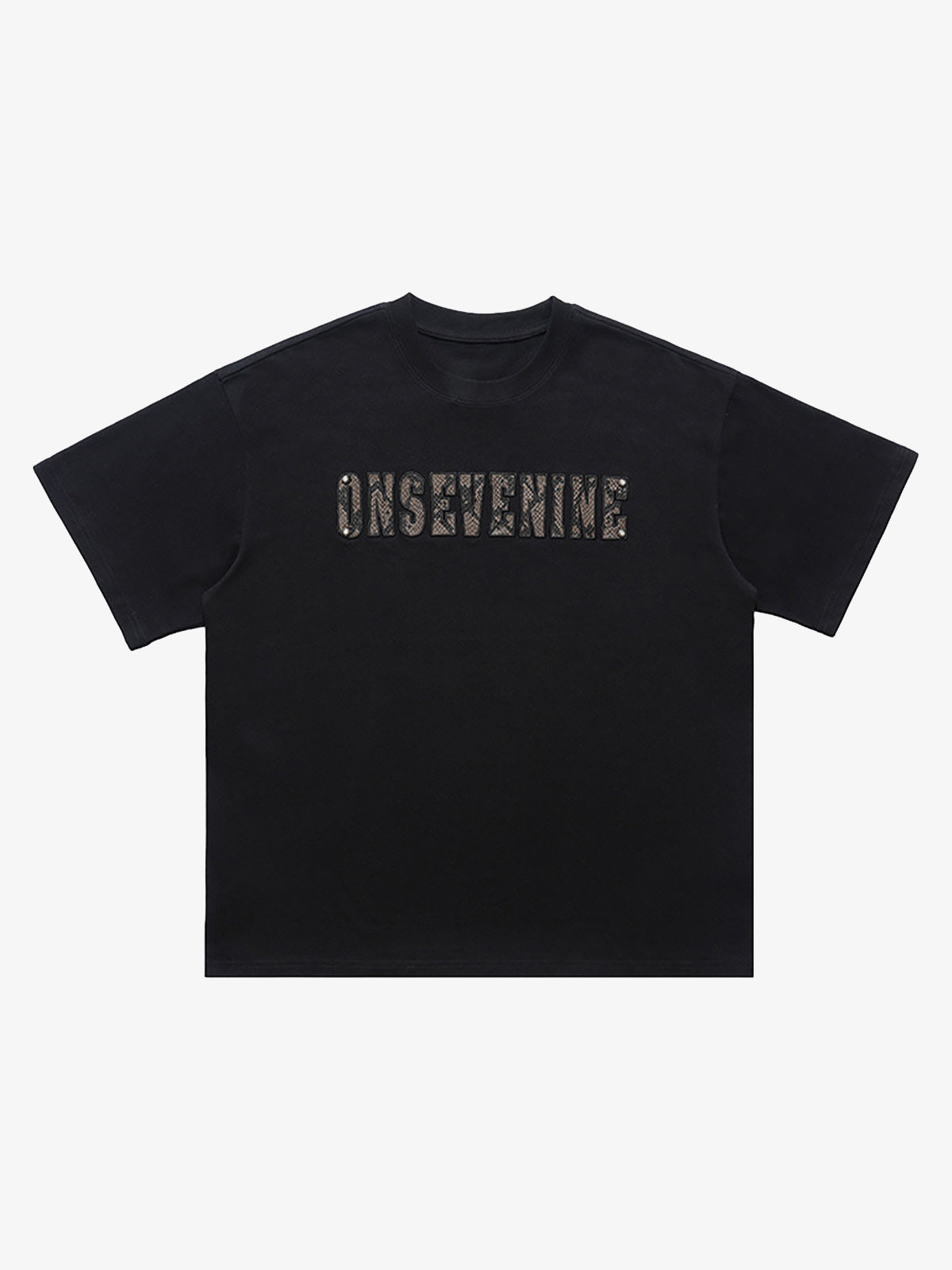 Camo Print Short Sleeve T-Shirt with Letter Design
