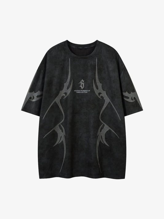 Extra-Large Graphic Suede Print Tee