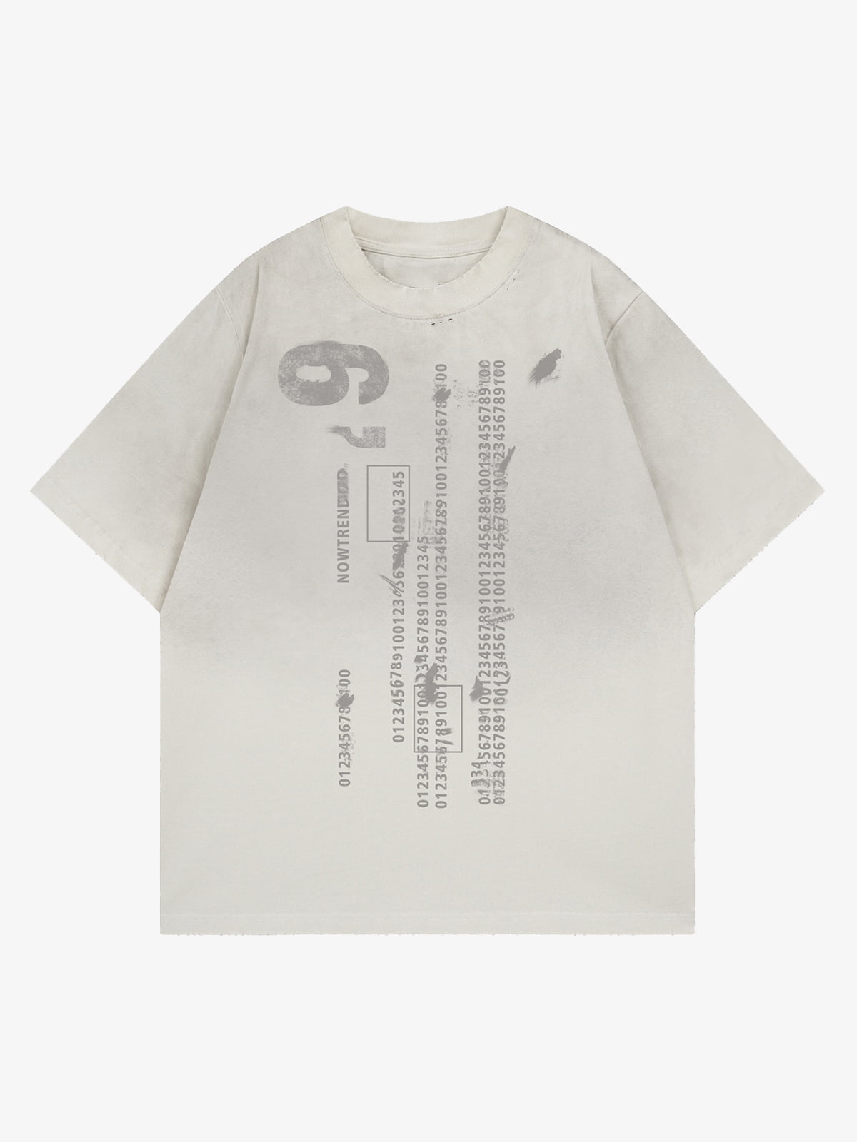 Vintage-Inspired Distressed Graphic Code Tee