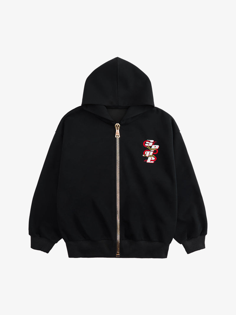 Original Embroidered Zip Up Hoodie
