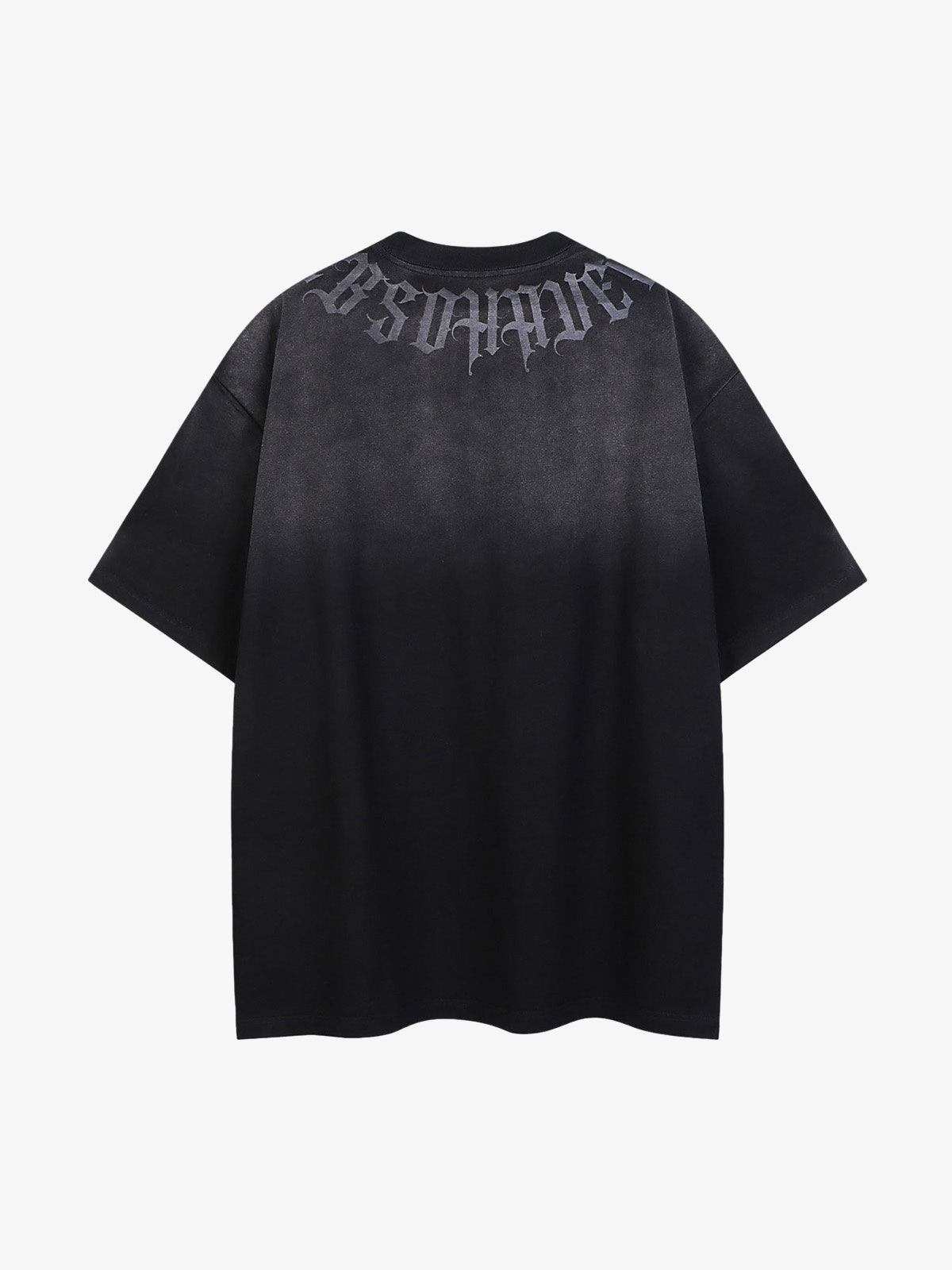 Vintage Gradient Letter Graphic Oversized T-Shirt
