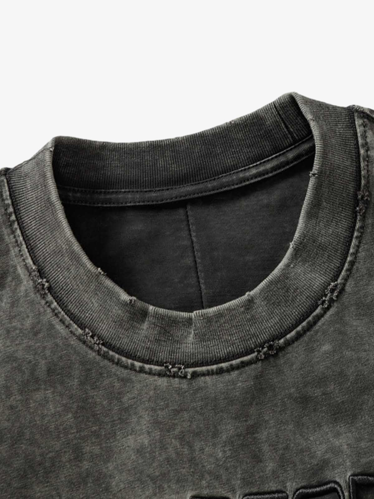 Retro Distressed Multi-Pocket Tee