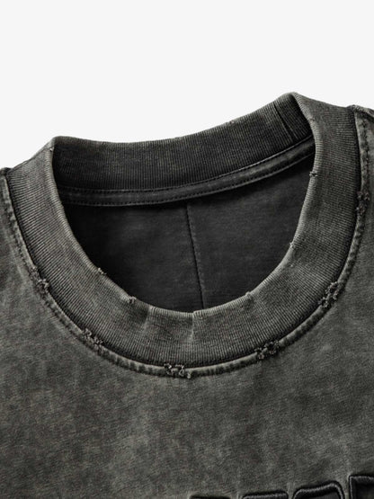 Retro Distressed Multi-Pocket Tee