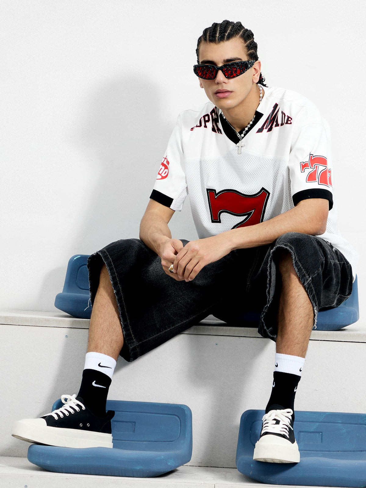 Original "Super 7" V-Neck Jersey T-Shirt