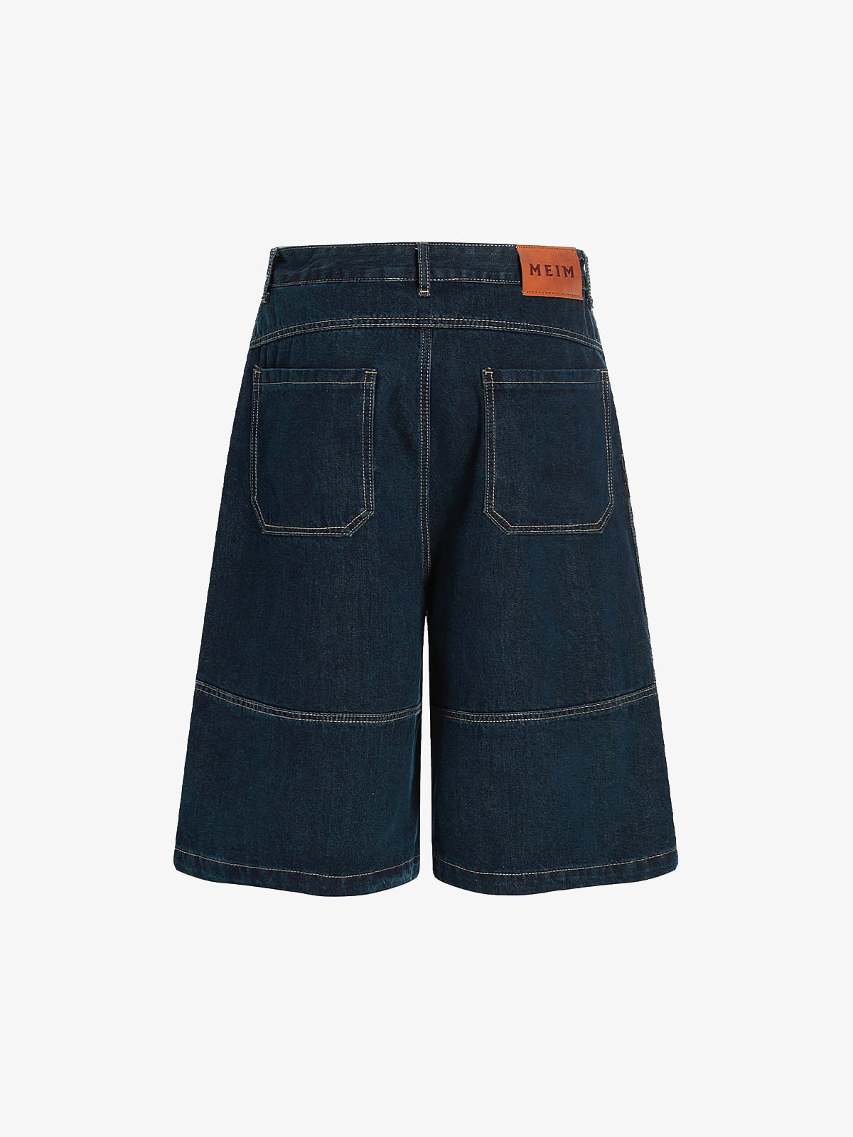 Denim Jorts with Contrast Stitching