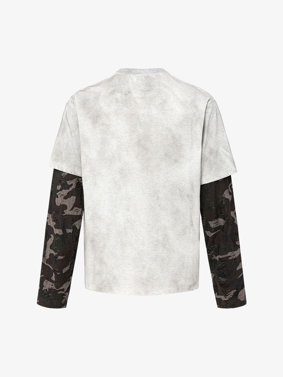 Camouflage Print Long Sleeve Two-Piece