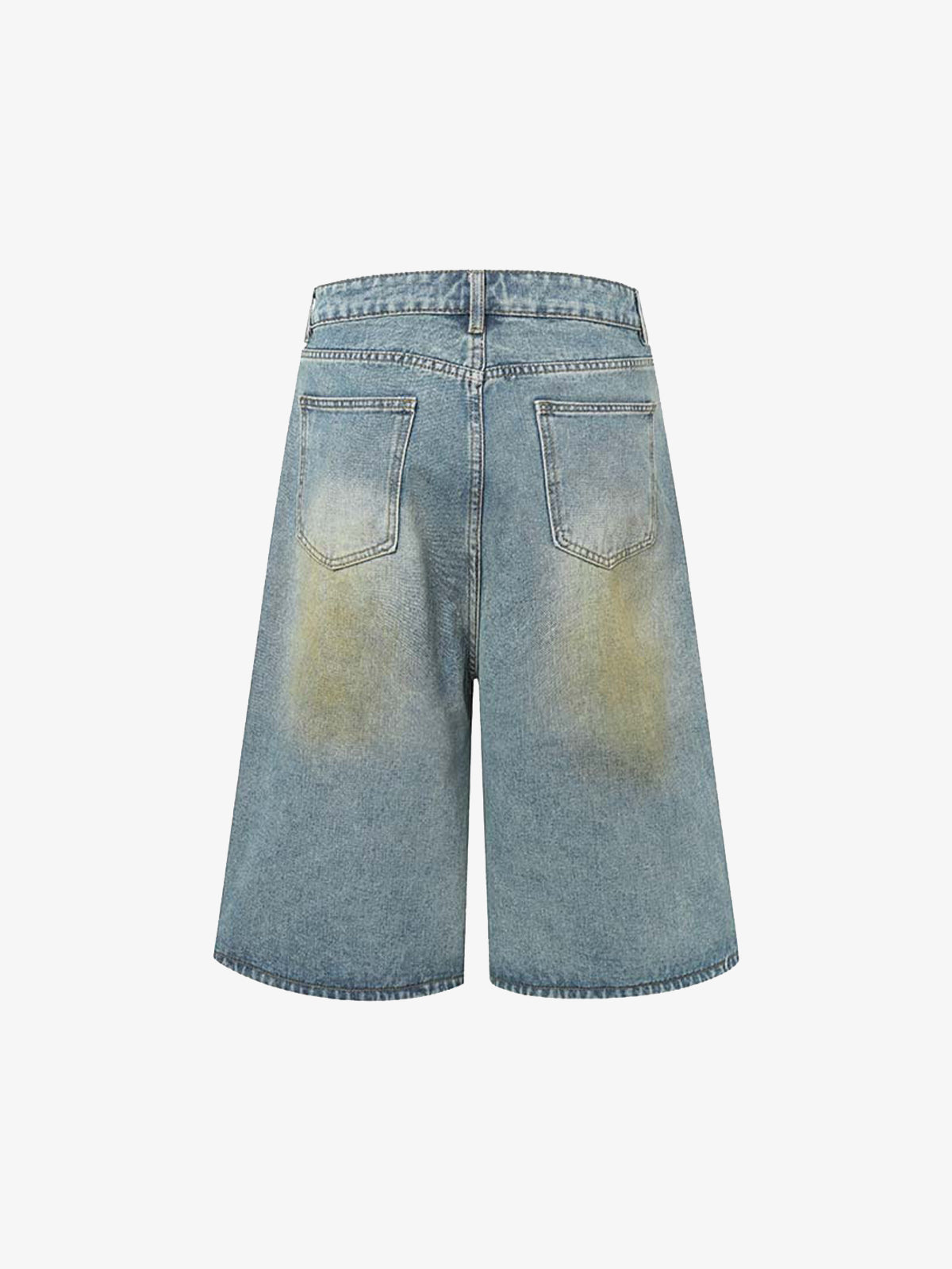 Distressed Ripped Jorts Washed Finish and Spray-Paint Details