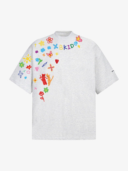 Hand-Painted Retro Graffiti Tee