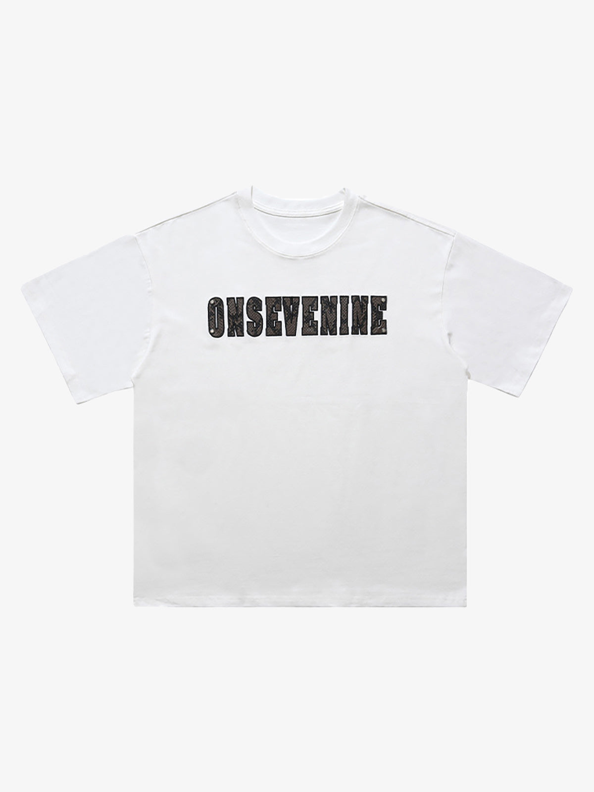 Camo Print Short Sleeve T-Shirt with Letter Design