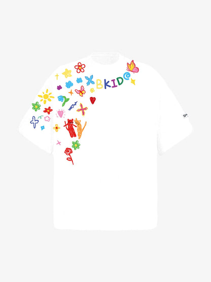Hand-Painted Retro Graffiti Tee