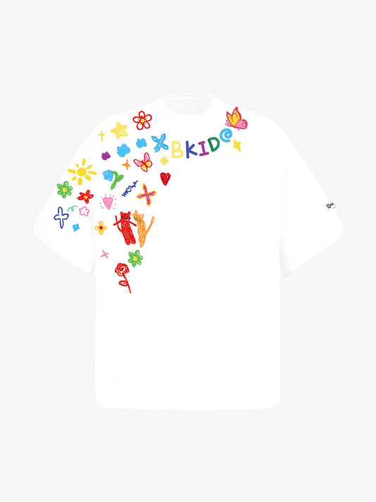 Hand-Painted Retro Graffiti Tee