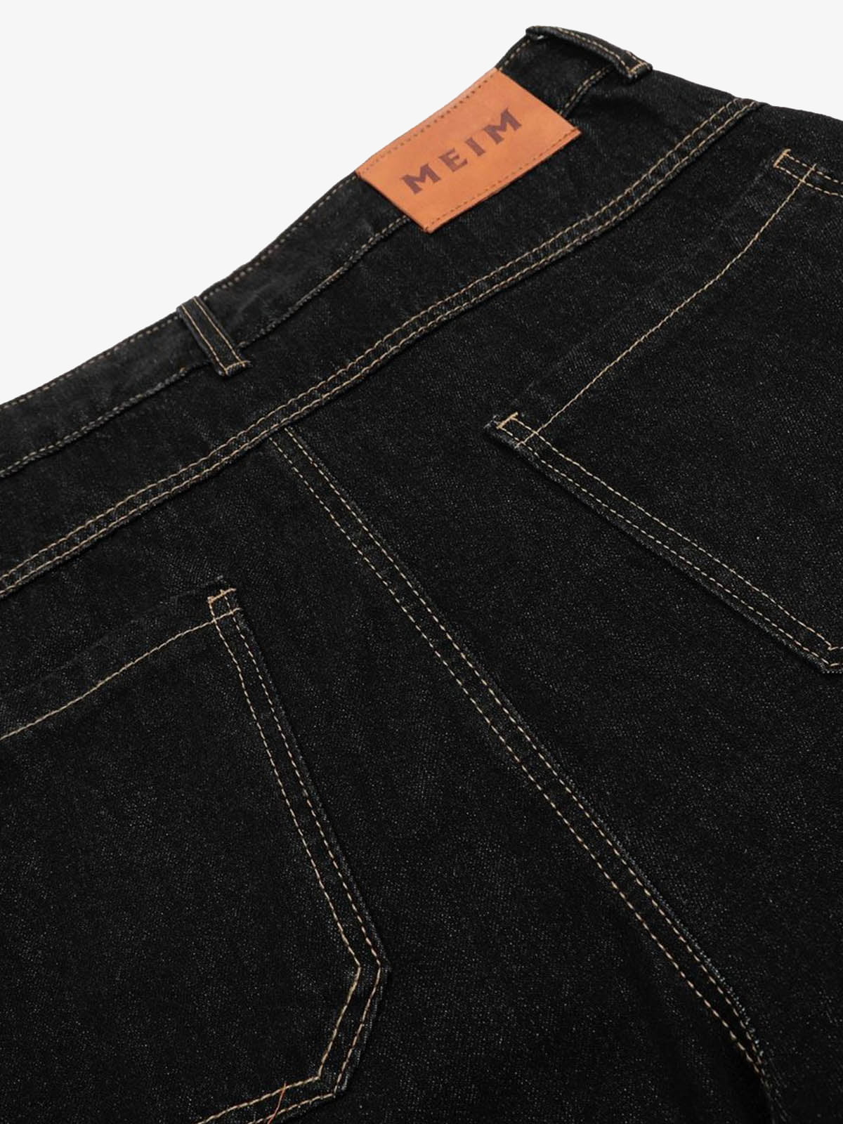 Denim Jorts with Contrast Stitching