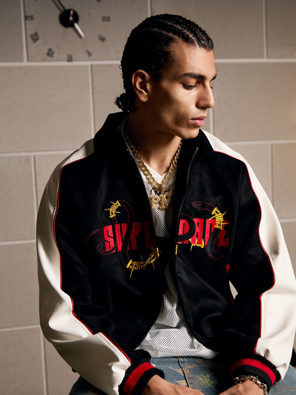 Original Embroidered Jersey Bomber Jacket