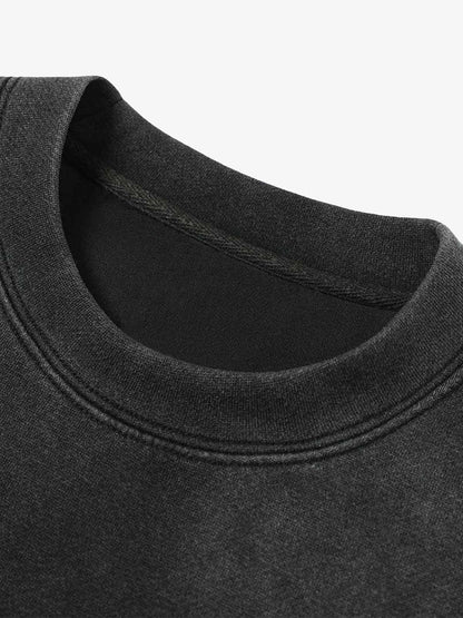 Washed Faux Two-Piece Long Sleeve Racing Tee