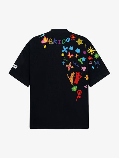 Hand-Painted Retro Graffiti Tee