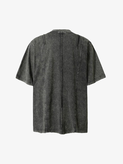 Retro Distressed Multi-Pocket Tee