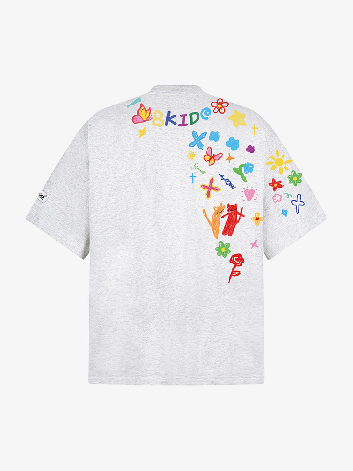 Hand-Painted Retro Graffiti Tee