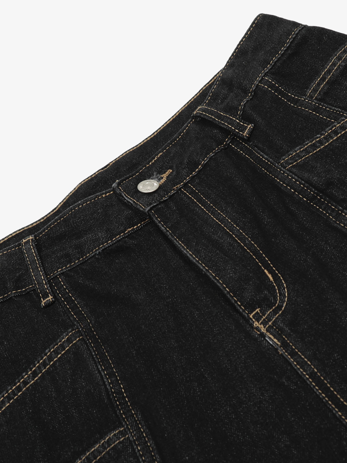 Denim Jorts with Contrast Stitching