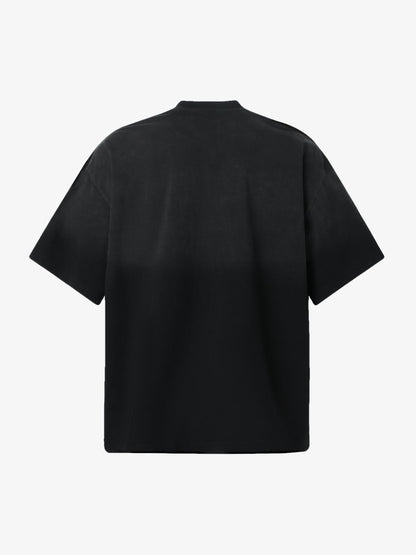 Vintage Gradient Letter Graphic Crew Neck T-Shirt