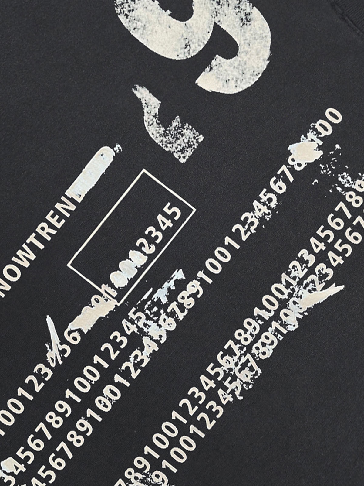 Vintage-Inspired Distressed Graphic Code Tee