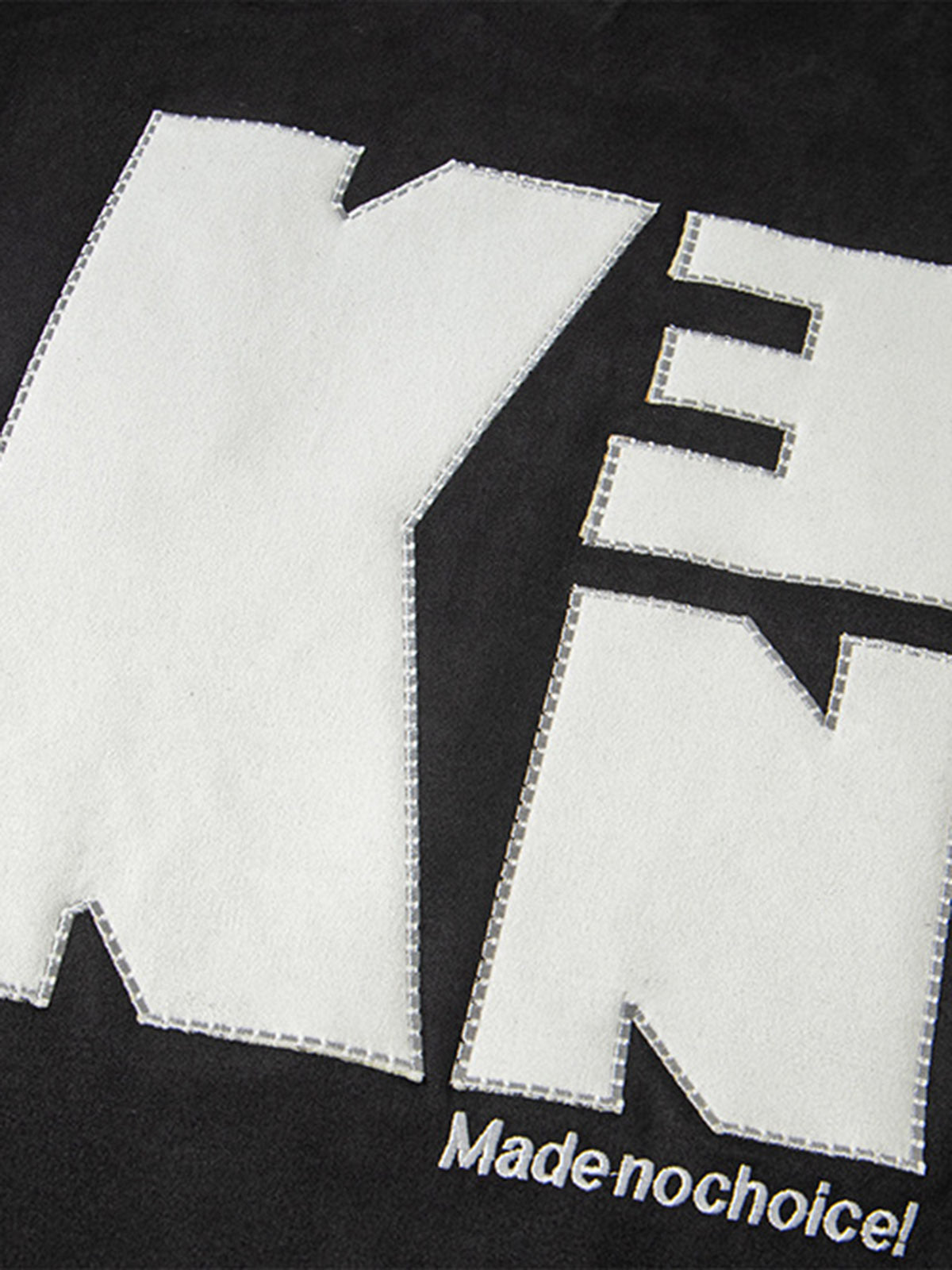 Embroidered Neckline Oversized Tee