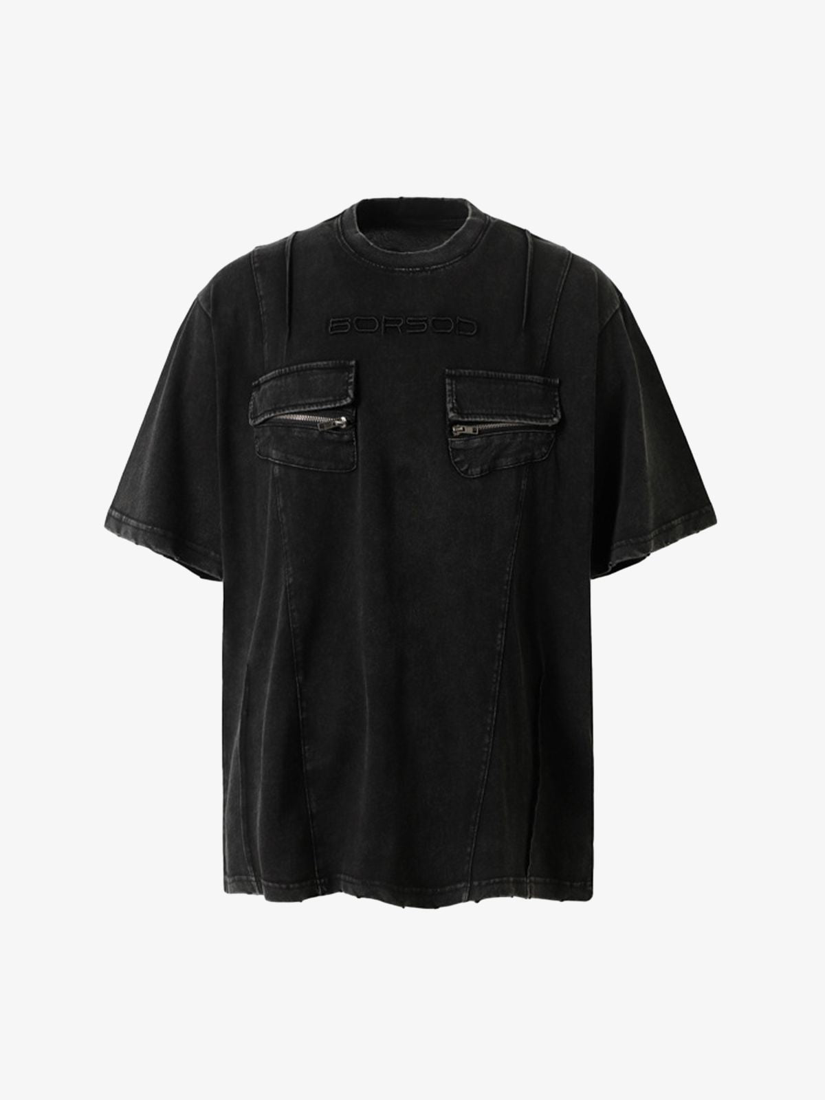 Retro Distressed Multi-Pocket Tee