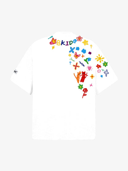 Hand-Painted Retro Graffiti Tee