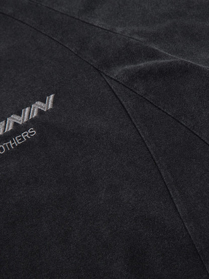 Embroidered Split Design Deconstructed T-Shirt