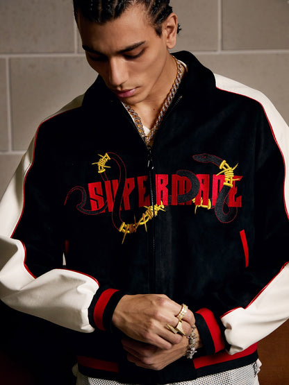 Original Embroidered Jersey Bomber Jacket